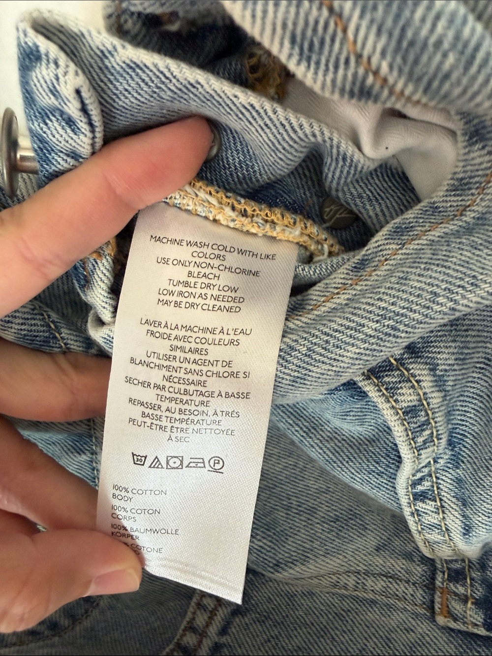 Free People Ziggy Shortall Short Overalls We The Free Light Blue Denim Size M - Picture 7 of 12